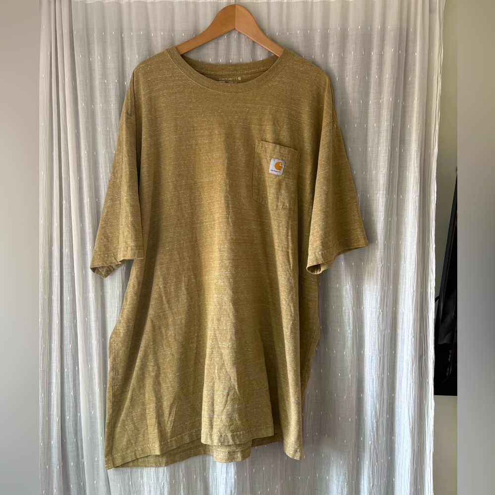 Carhartt Men's Short Sleeve Tan Tee Loose Fit